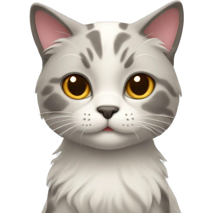 Rag doll cat with a pretty face emoji