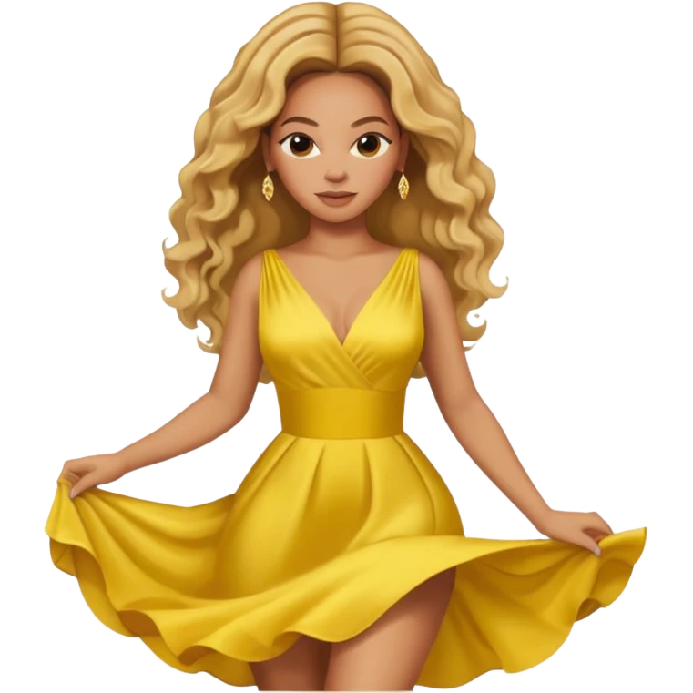 Beyonce with yellow outfit emoji