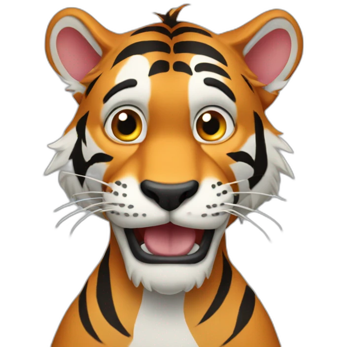 Goofy mixed with tiger the tiger emoji