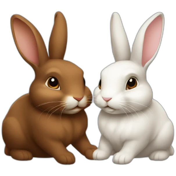 Lapin marron et ventre blanc emoji