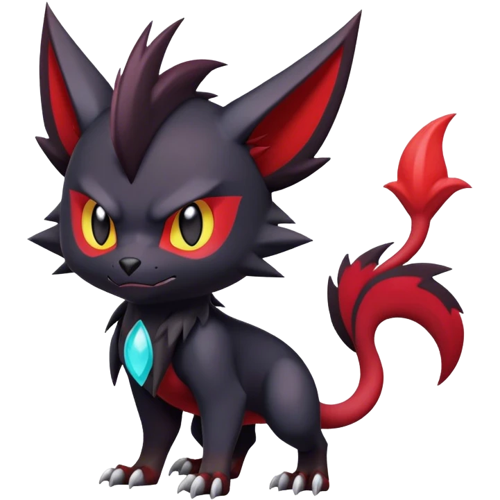 Edgy Cute Cool Kawaii Litten-Noivern-Zoroark-Noibat-Pokemon Full Body   emoji