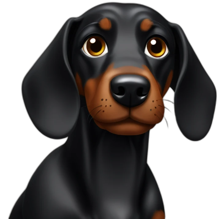 black sausage dog emoji