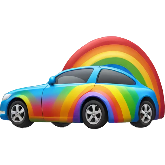 Rainbow car emoji
