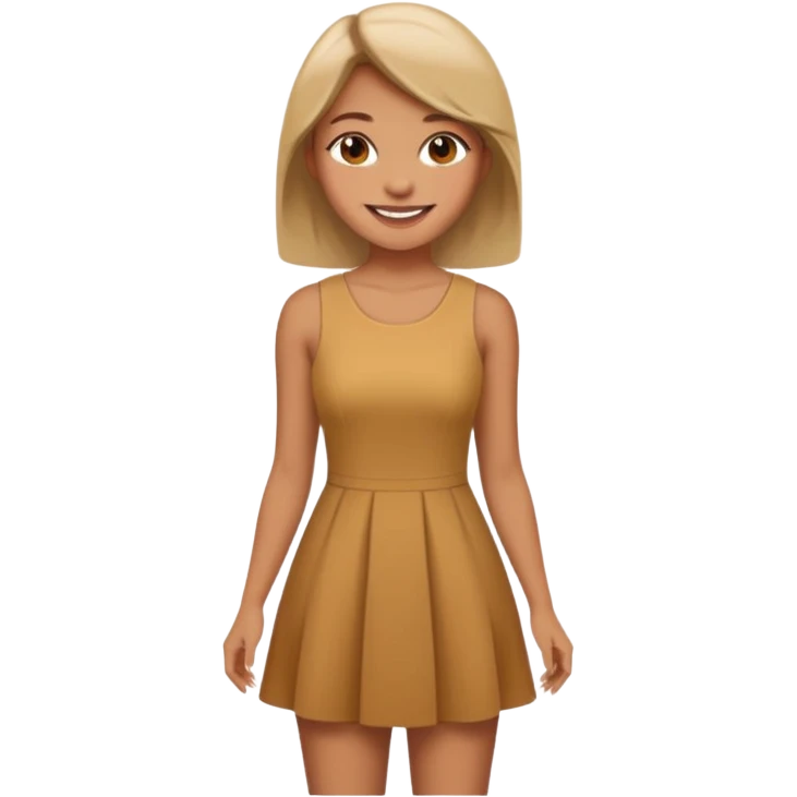 A girl is very more short dress and she is realistic to emoji