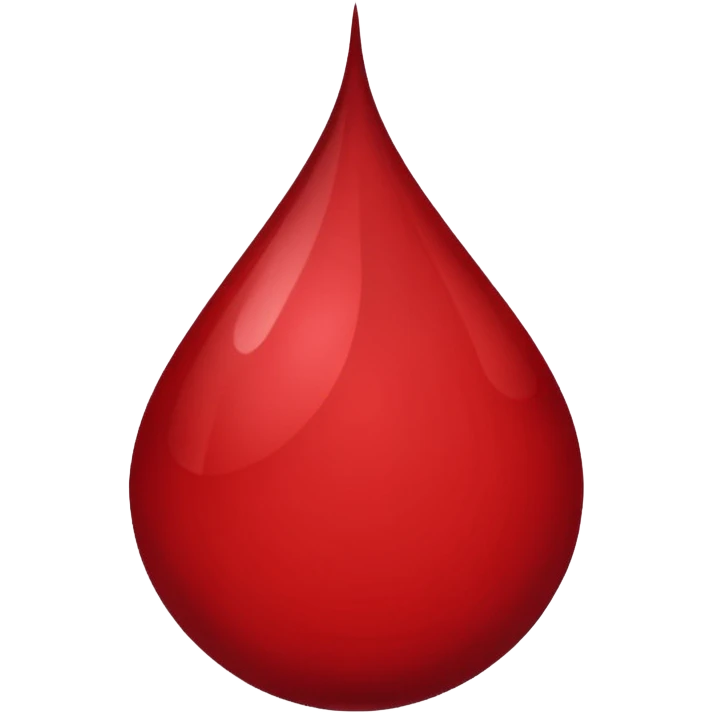 RED BLOOD SINGLE DROP emoji