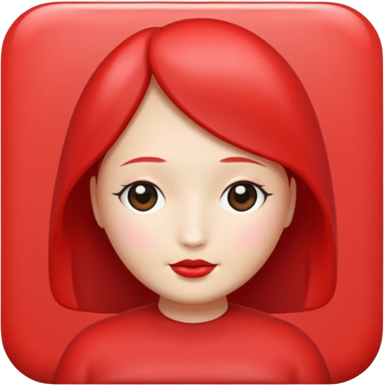 Fresita rosita sin cara pero cute y linda emoji