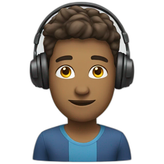 motivation speaker wearing headset emoji