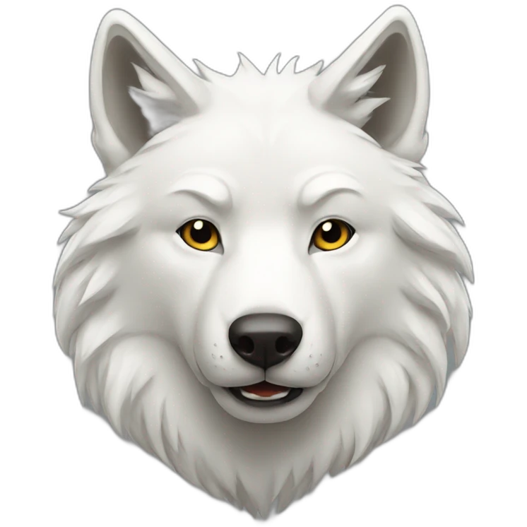 White wolf emoji