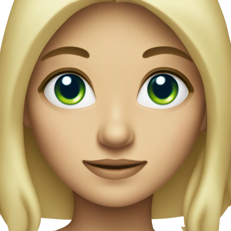 Blonde witch with green blue eyes emoji