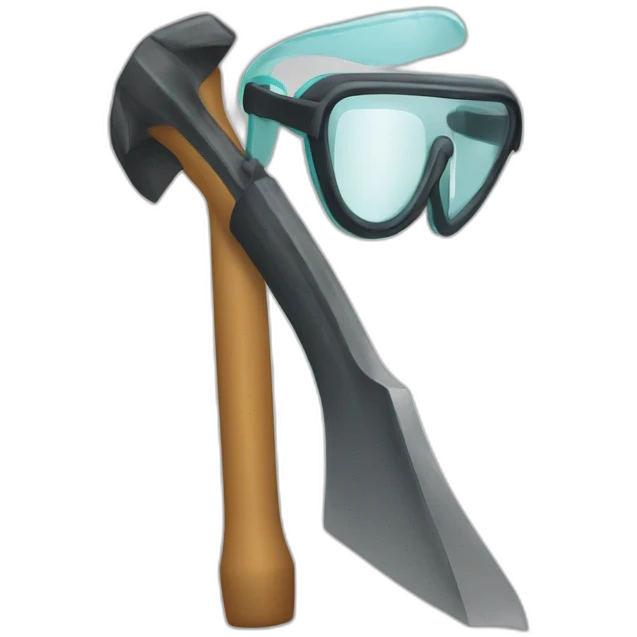 Lawyer hammer wears snorkel fins emoji
