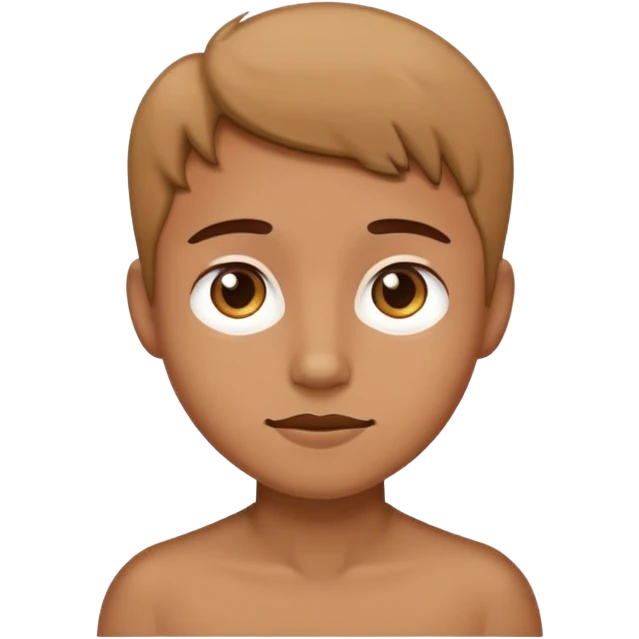 A cute light brown ugh emoji