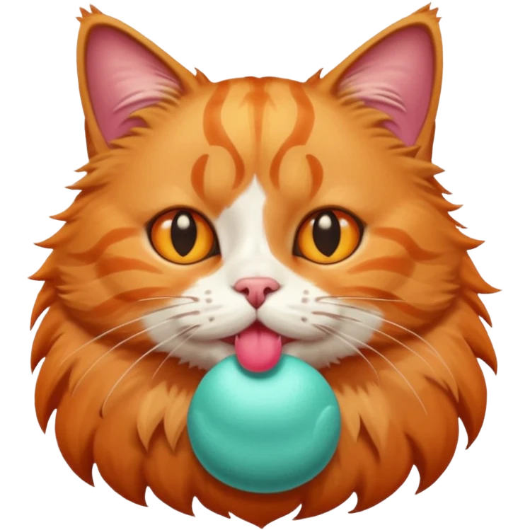 A cat with chicles est big emoji