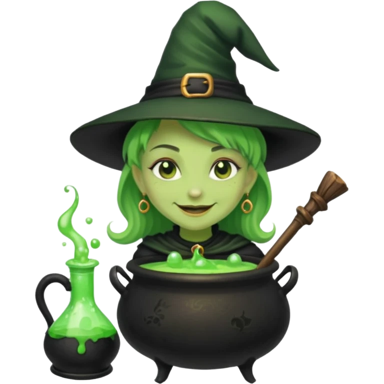 green witch cooking potion emoji