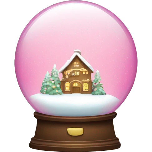 Pink snow globe emoji