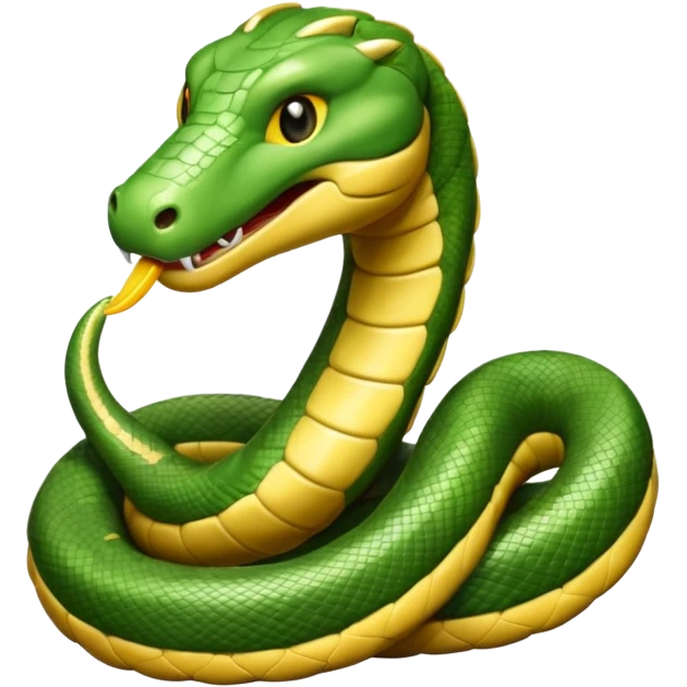 Serpiente enrollada alrededor de una corona emoji
