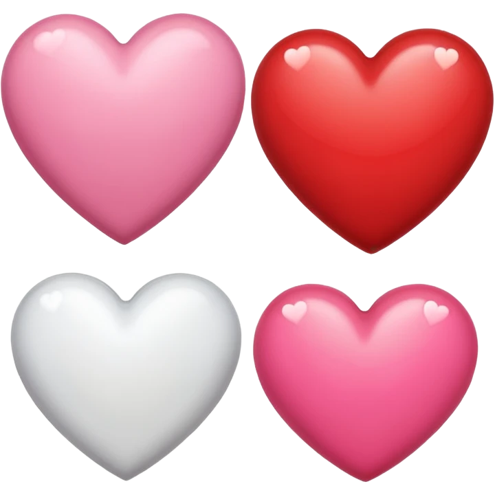 Hearts white emoji