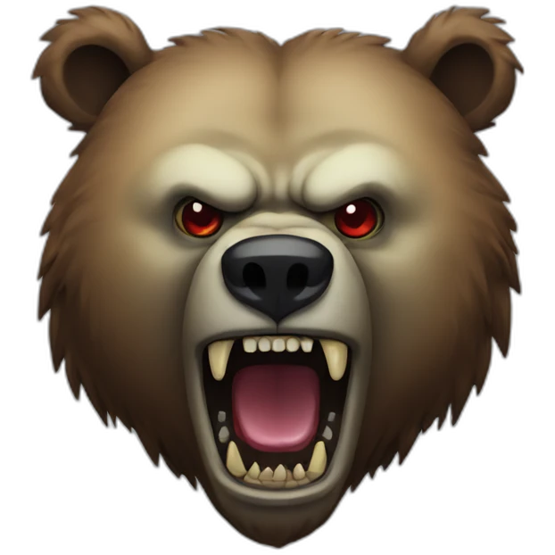 zombie grizzly bear head emoji