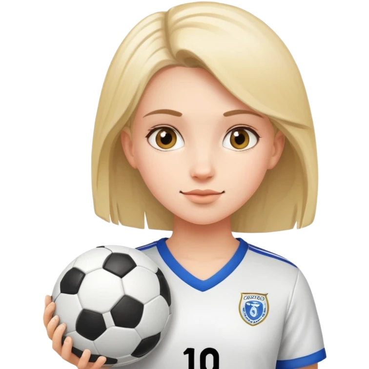 The girl with the soccer ball emoji
