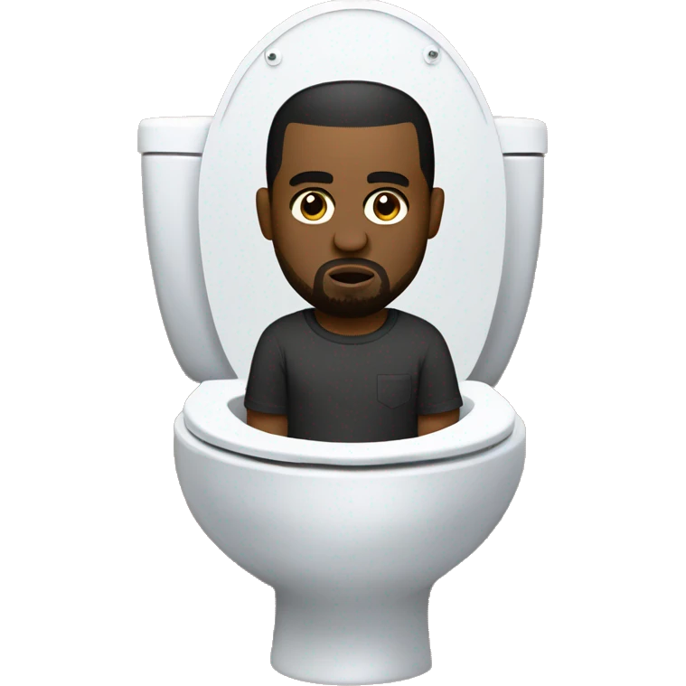 kanye west in a toilet emoji