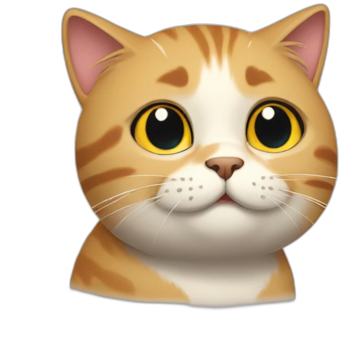 a cat was sad and a cat was happy emoji