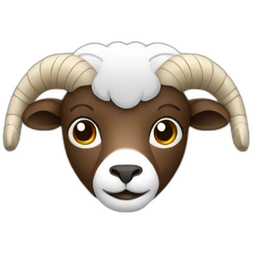 ram with brown hair and glass emoji