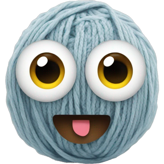 Knitting yarn with yearning eyes emoji