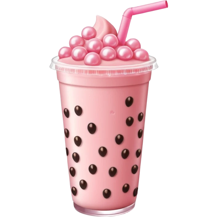strawberry boba milk tea emoji