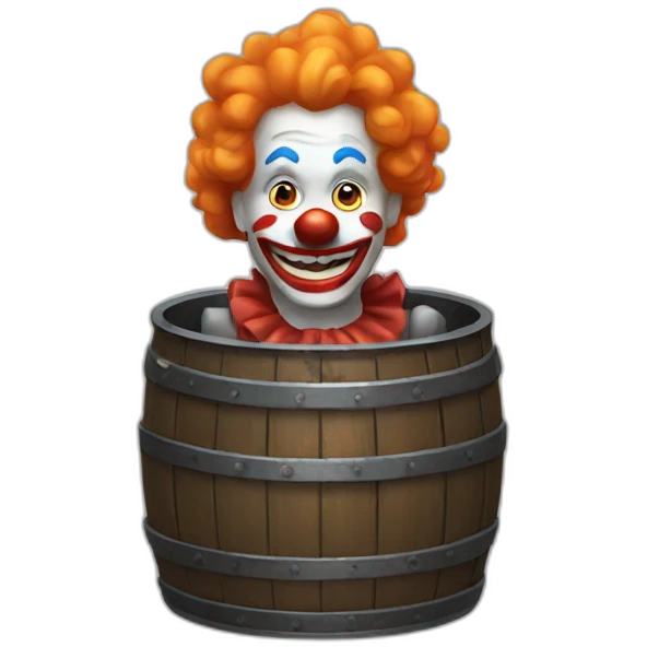 clown in full iron barrel emoji