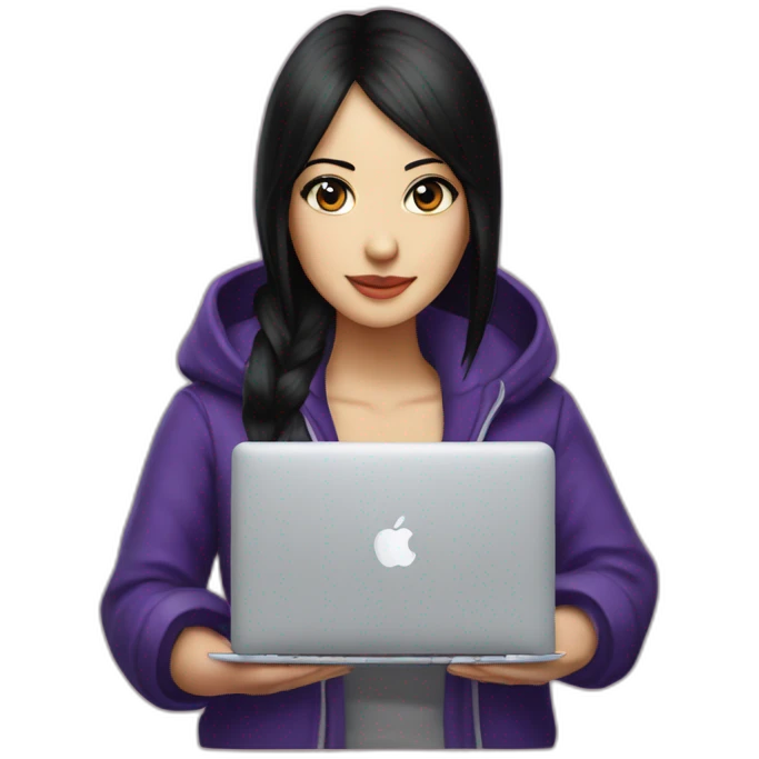 nico-robin-with-a-macbook emoji