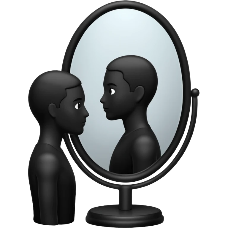 silhouette looking into a mirror emoji