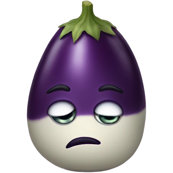 Sad eggplant  emoji