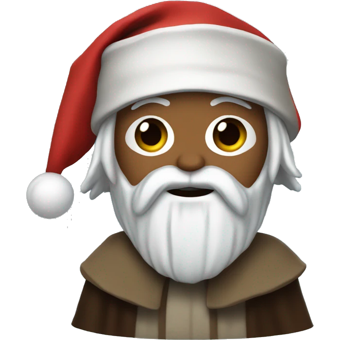 Star Wars Jedi with a Santa hat emoji
