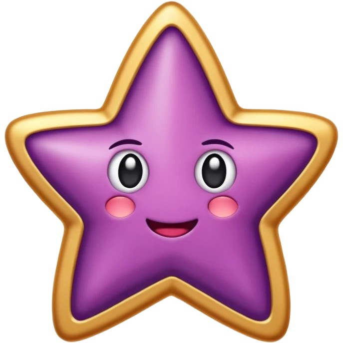Quiero un emoji de estrella, pero que la estrella sea de oro rosa y brilli brilli con chispitas moradas El emojo qie sea para el whatsapp emoji