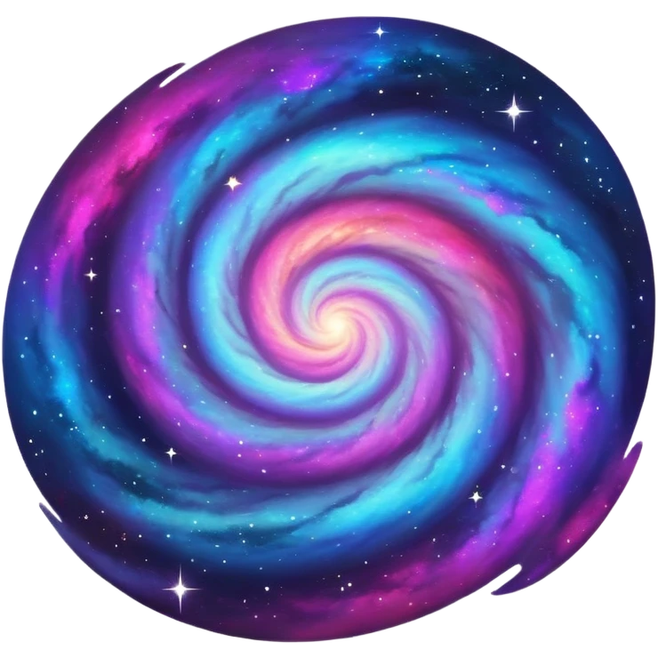 galaxy with colorful nebula emoji