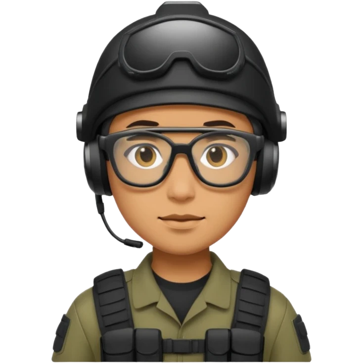swat with tech glasses emoji