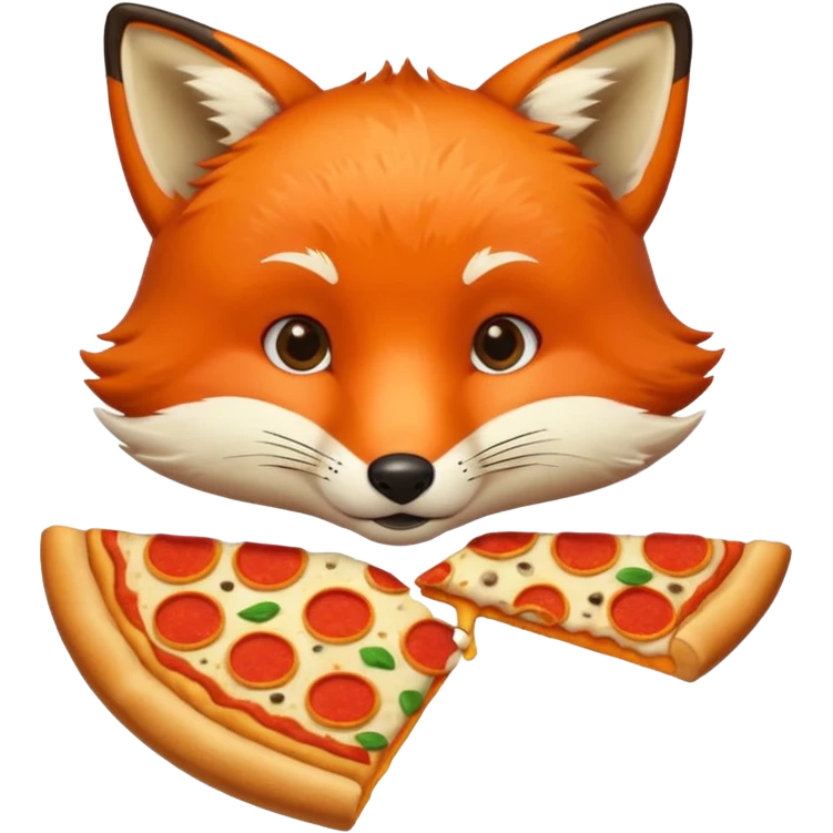 fox in eat pizza  emoji