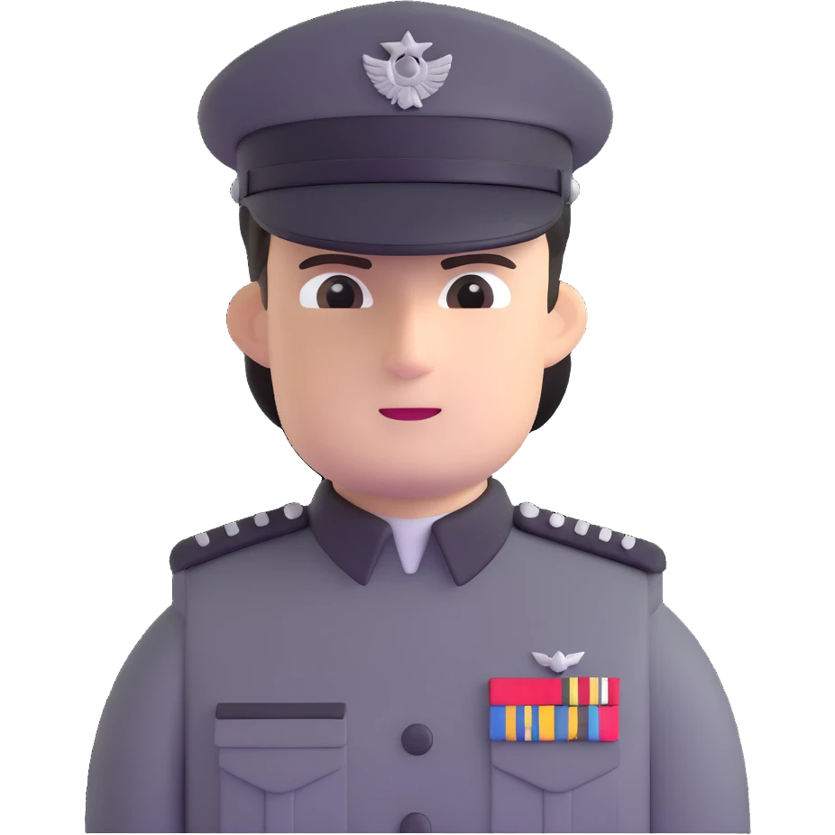 Imperial officer with rank insignia and olive-gray uniform from Star Wars emoji