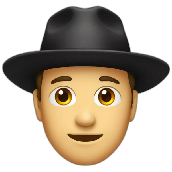 black hat emoji