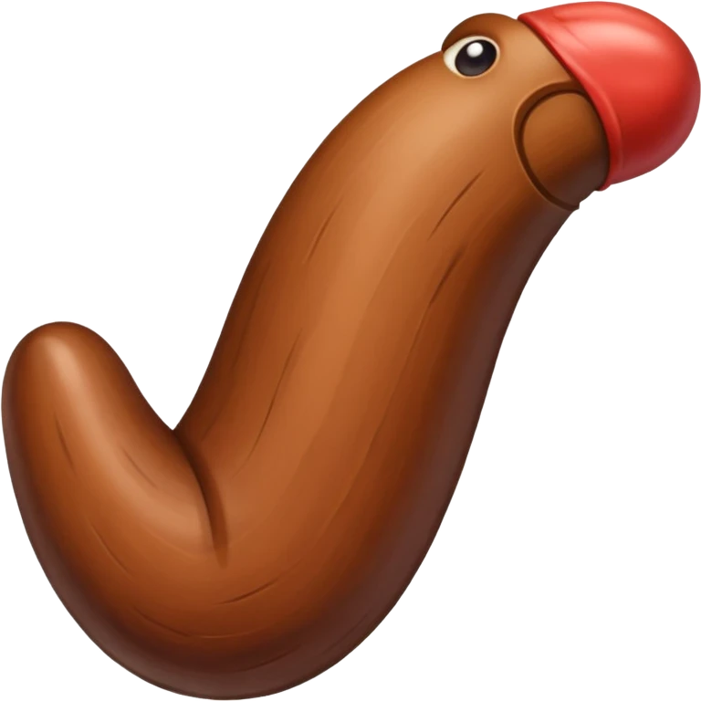 Big brown realistic penis emoji