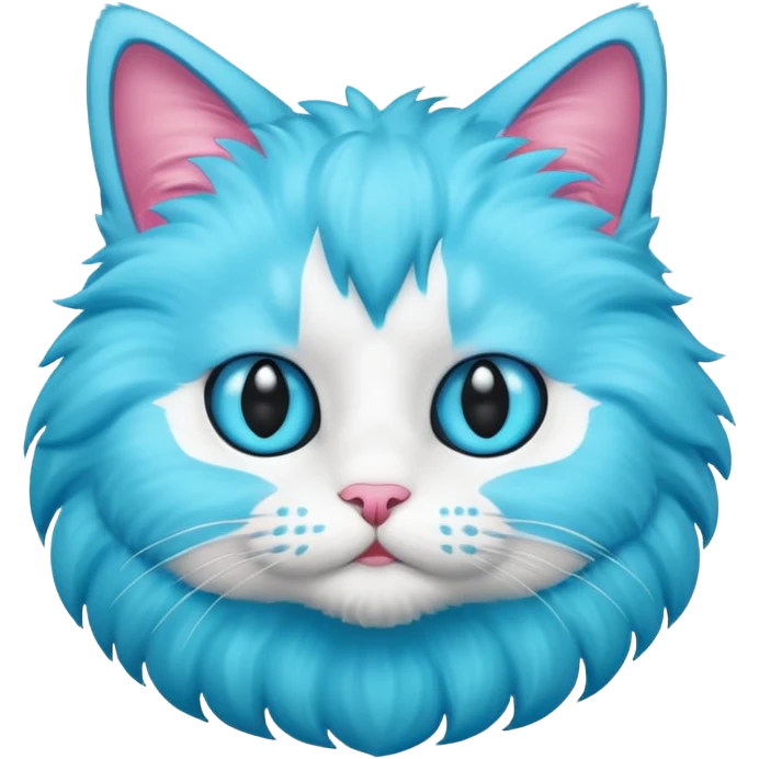 Cyan cat emoji