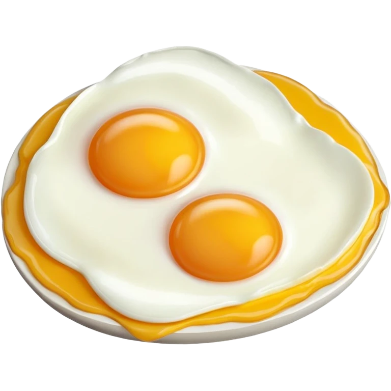1 fried egg with 45 degree angle on red background color #C4151C without plate or anything under the egg emoji
