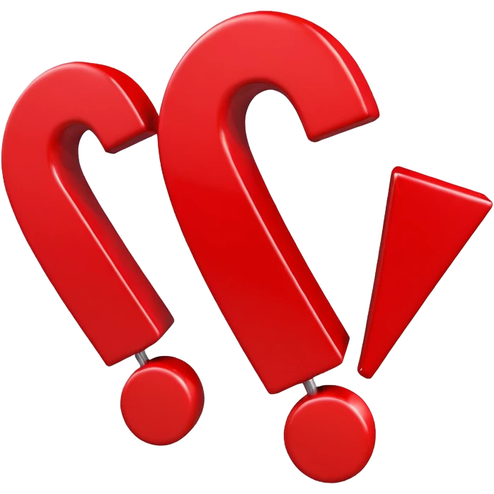 3D render of the double exclamation emoji (‼️), glossy and vibrant, realistic lighting, soft gradient background, high-quality and expressive.

 emoji