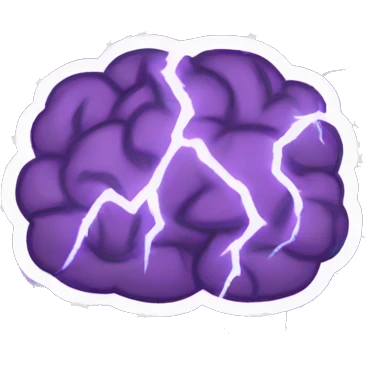 lightning brains emoji