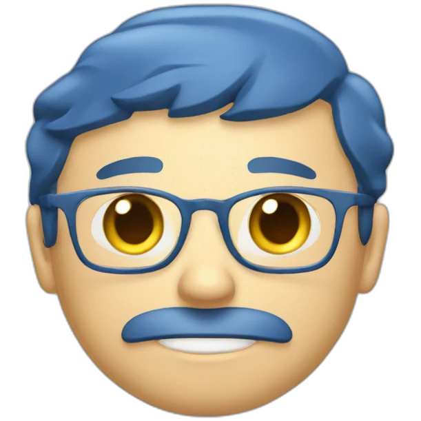 Badge bleu emoji