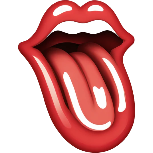 Rolling Stones tongue logo emoji