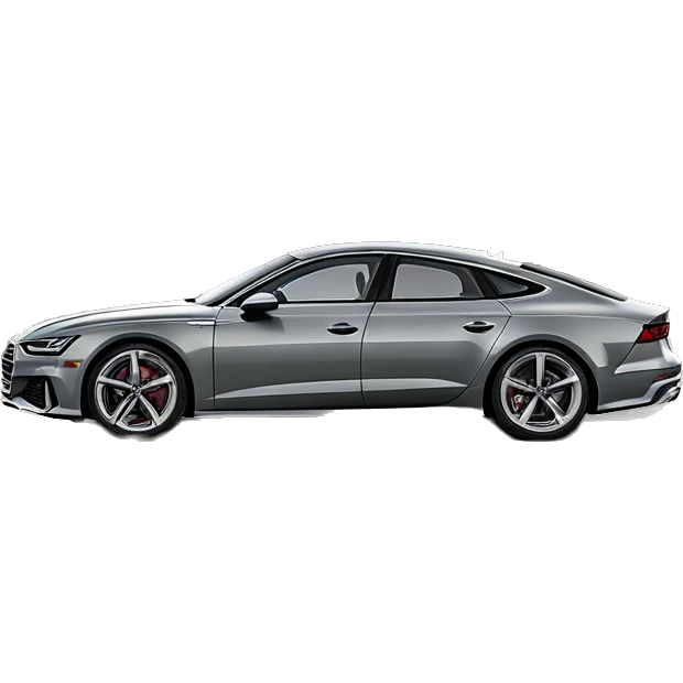 2020 Audi A7 Daytona Grey side view emoji
