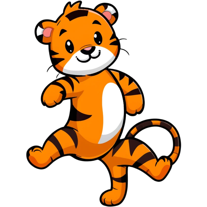 Tigger from Winnie the Pooh, bouncy and cheerful emoji