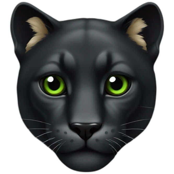 Animal pantera negra con ojos verdes emoji