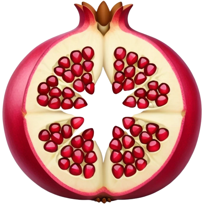 pink pomegranate cut open with seeds emoji