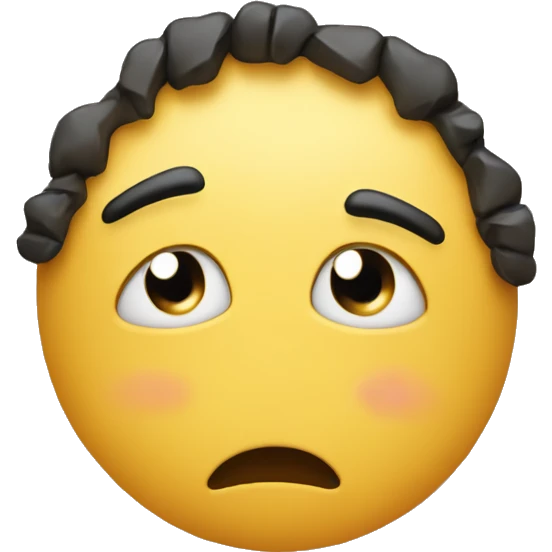 emoji with broken heart eyes and one single tear running down face and frown emoji